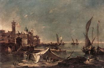 弗朗西斯科 格拉蒂 Landscape with a Fishermans Tent 弗朗西斯科 格拉蒂 Landscape with a Fishermans Tent
